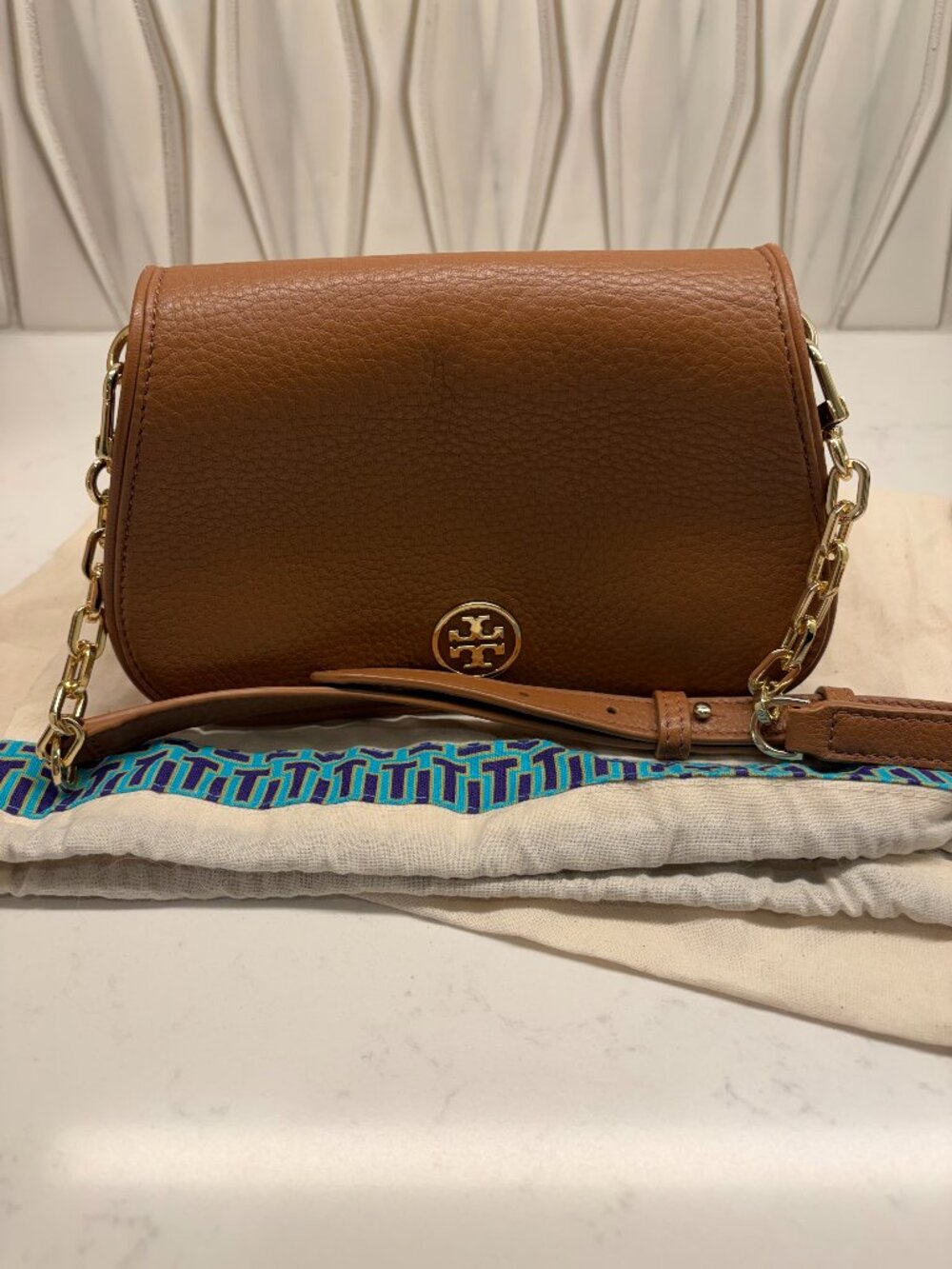 Tory Burch Everly Mini Leather Flap Wallet Crossbody Bag - Pristine Condition!